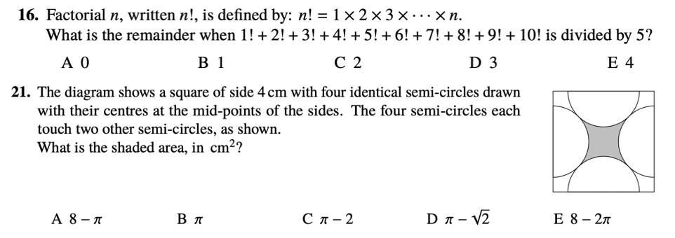 UKMT Intermediate Mathematics Challenge 2024 - UKMT Intermediate Mathematics Challenge 2024