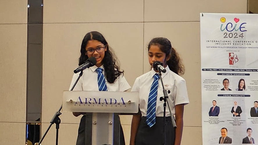 Serena and Sofieya at International Conference for Inclusive Education