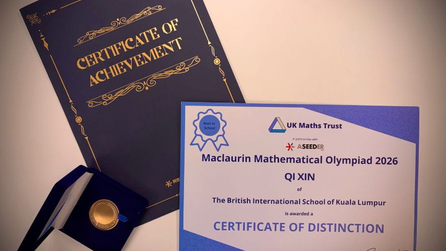 BSKL Student wins worldwide gold medal in Mathematics Olympiad - maths olympiad