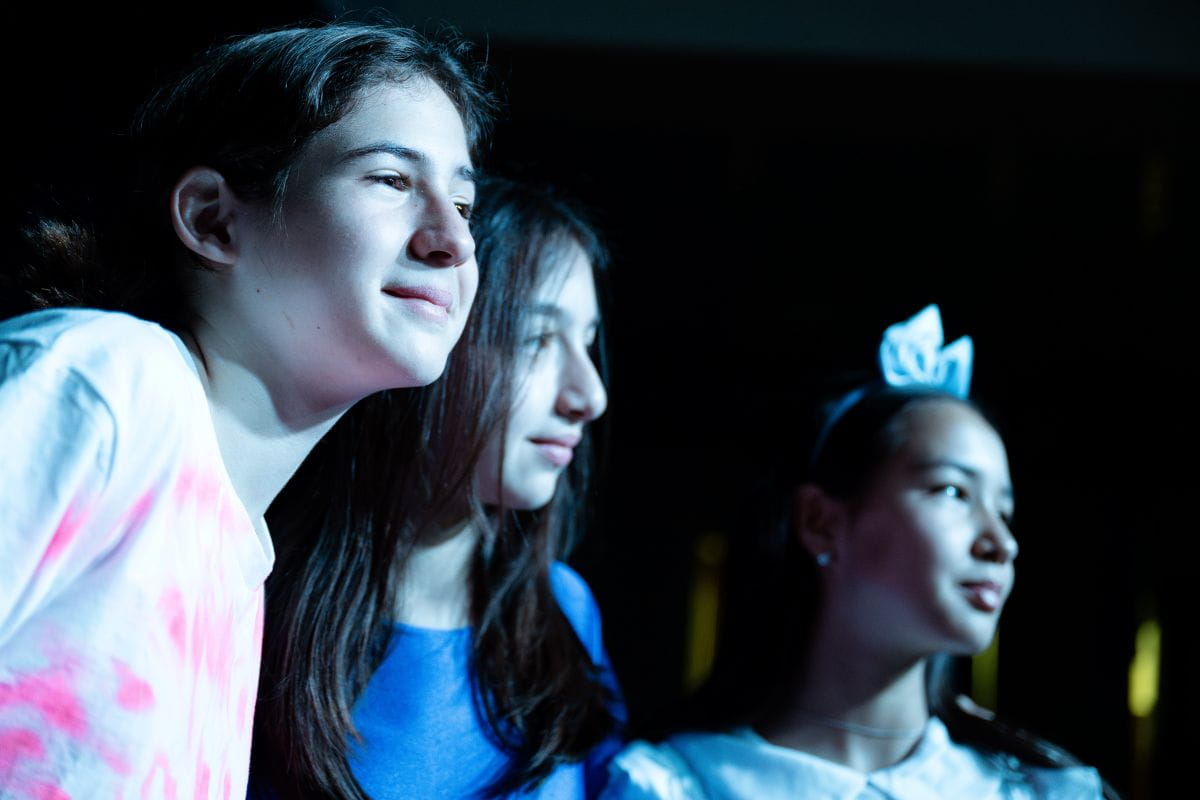 BST students taking part in a performing arts activity supported by the Juilliard programme.