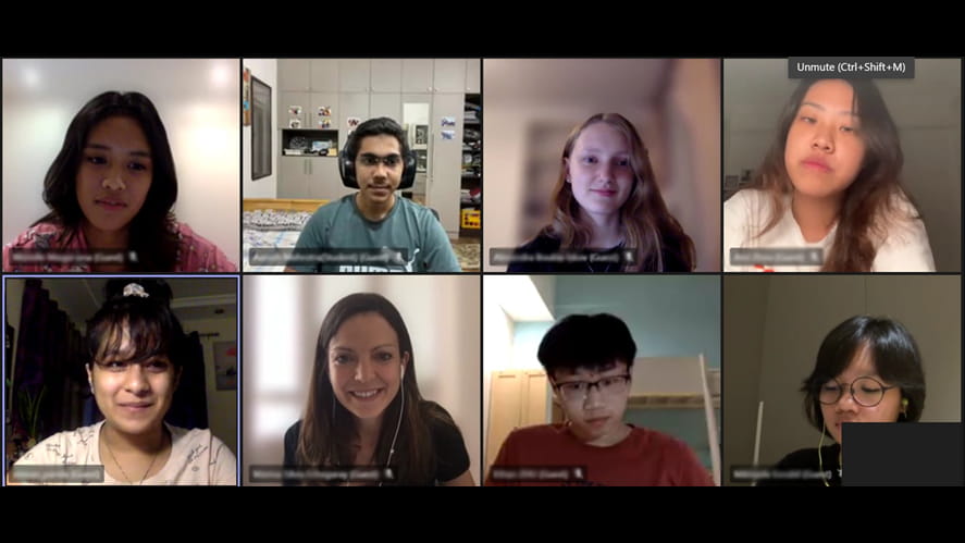 Students on Zoom