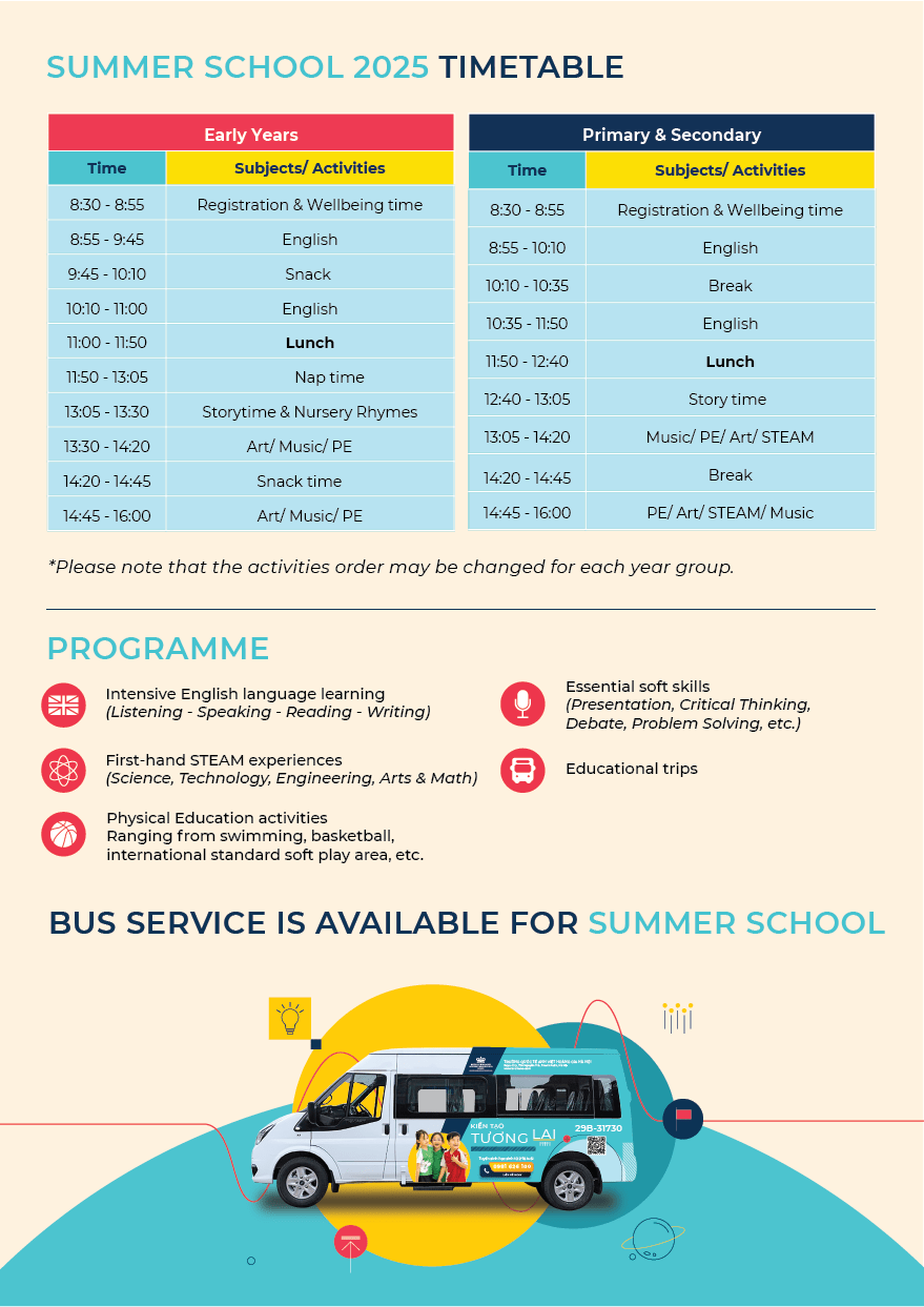 British Vietnamese International School - BVIS Hanoi | Nord Anglia - Timetable - Image-50-pattern
