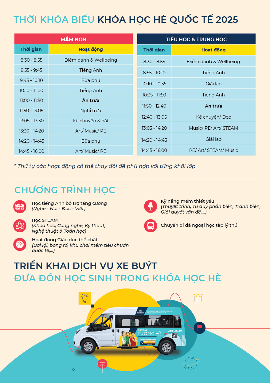 BVIS Hà Nội, Trường quốc tế đa cấp anh việt hoàng gia (bvis) - Timetable - Image-50-pattern