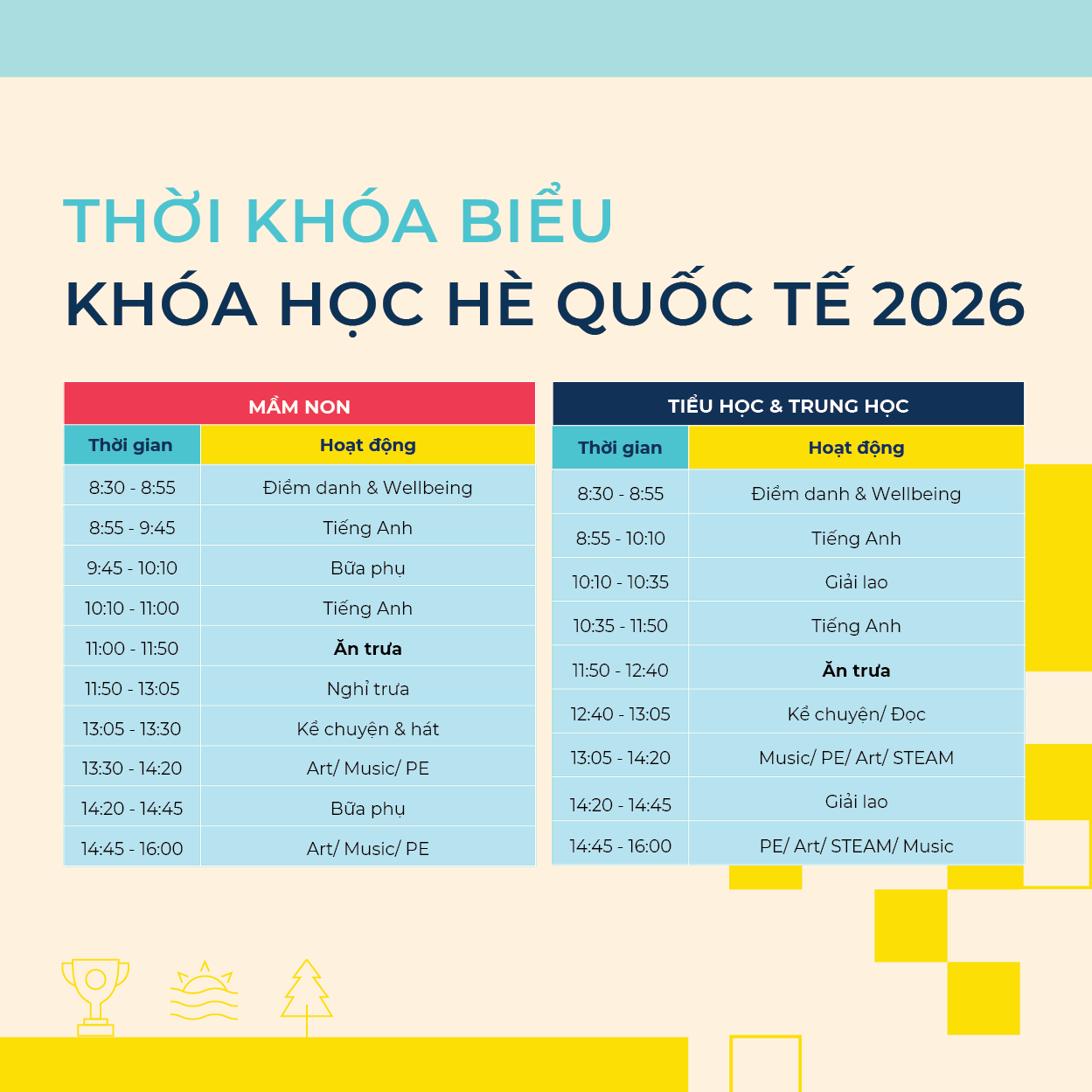 BVIS Hà Nội, Trường quốc tế đa cấp anh việt hoàng gia (bvis) - Timetable - Image-50-pattern