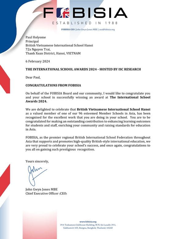 Weekly Updates on 23/02/2024 | BVIS Hanoi-Weekly Updates on 23-02-2024