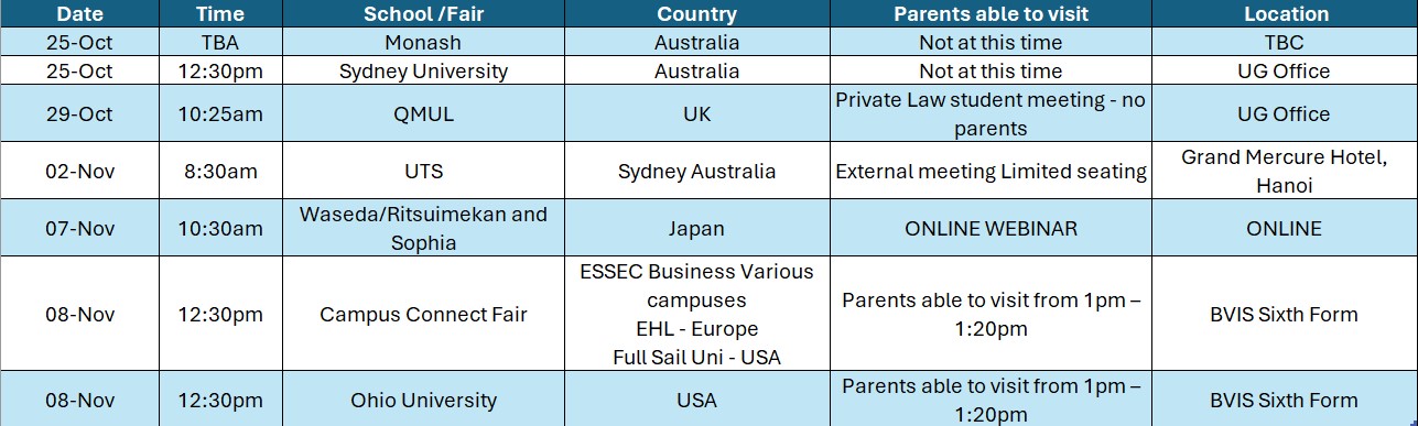 Weekly Updates on 25/10/2024 | BVIS Hanoi - Weekly Updates on 25-10-2024