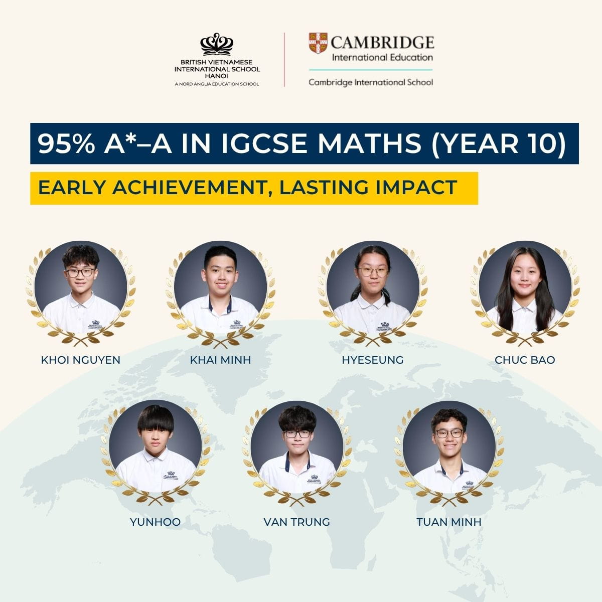 95% Success in IGCSE Maths One Year Early: BVIS Hanoi Students Achieve A*–A - 95 Success in IGCSE Maths One Year Early BVIS Hanoi Students Achieve A star A