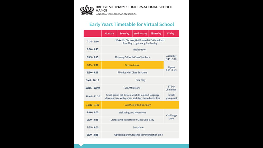 EYFS Calendar VSE01