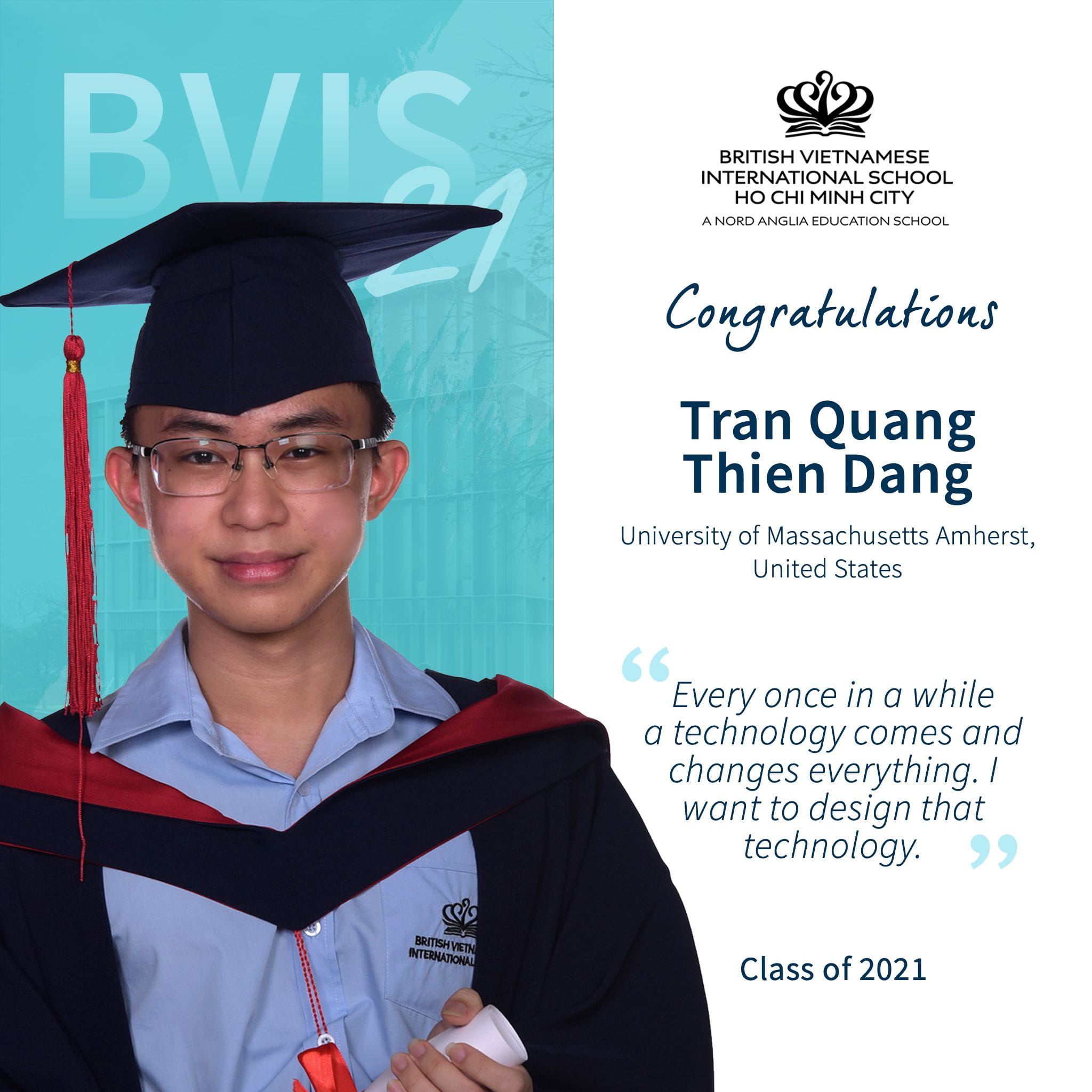 Thien Dang Success Story | BVIS HCMC  - Thien Dang University Offer