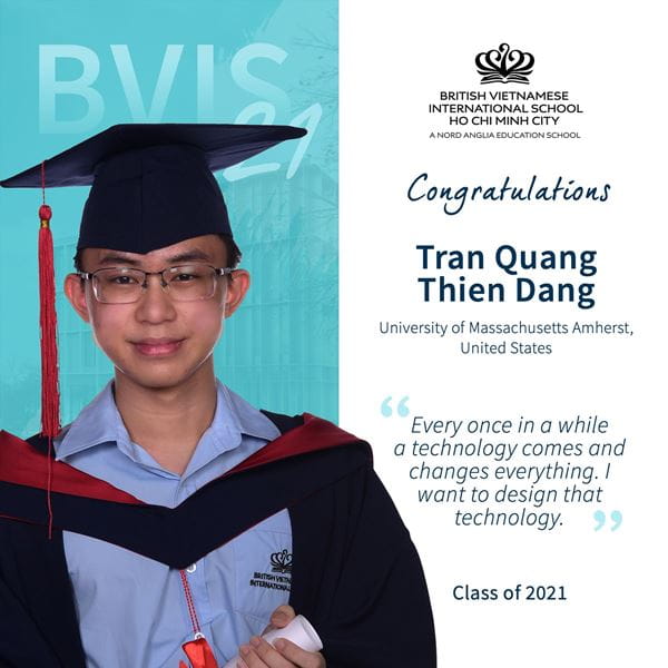 Thien Dang Success Story | BVIS HCMC - Thien Dang University Offer