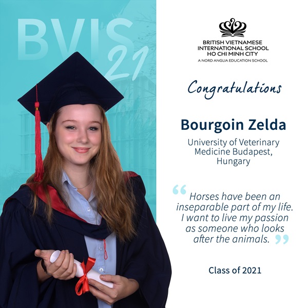 Zelda Bourgoin Success Story | BVIS HCMC  - Zelda Bourgoin Story