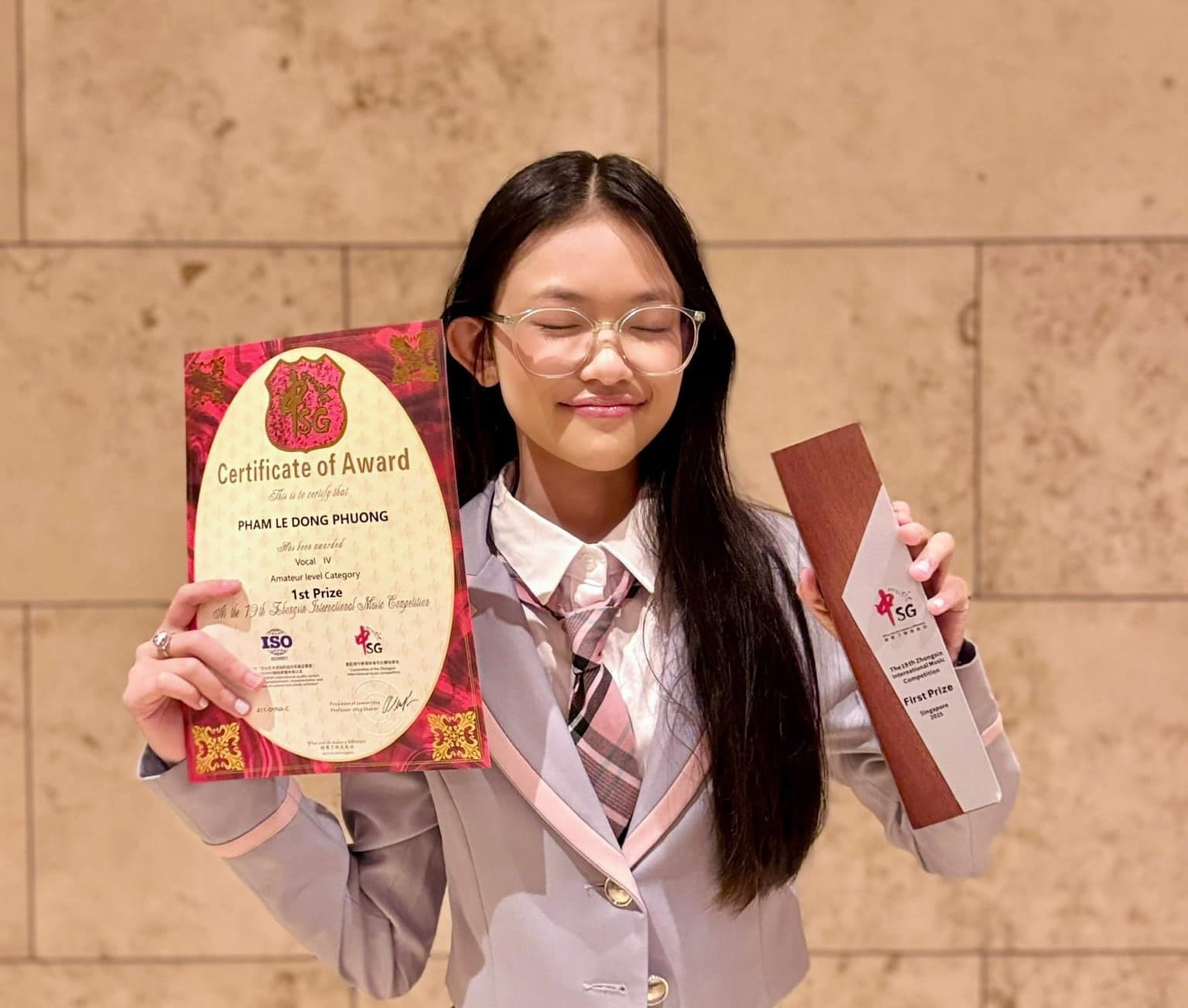 Exciting news to start the year: Congratulations to Dong Phuong, Year 8 on winning first prize at the Zhongsin International Music Competition 2025! - Congratulations to Dong Phuong Year 8 on winning first prize at the Zhongsin International Music