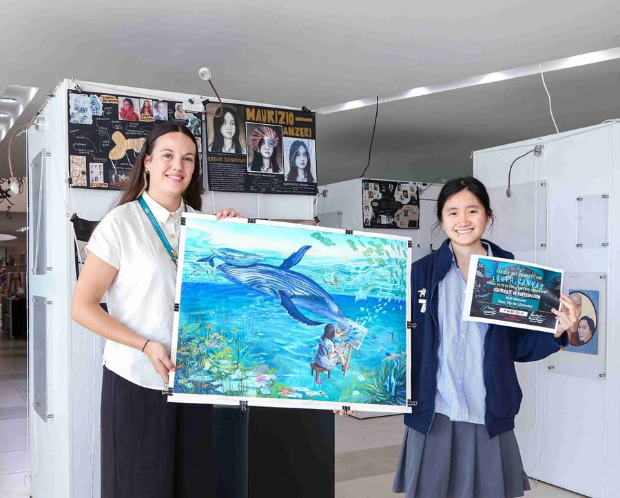 Congratulations to My Anh (Zennie), Year 13, for Winning First Place in the KS5 Category (17-18 Years Old) at the FOBISIA Art Competition 2025! - Congratulations to Zennie Year 13 for Winning First Place at the FOBISIA Art Competition 2025