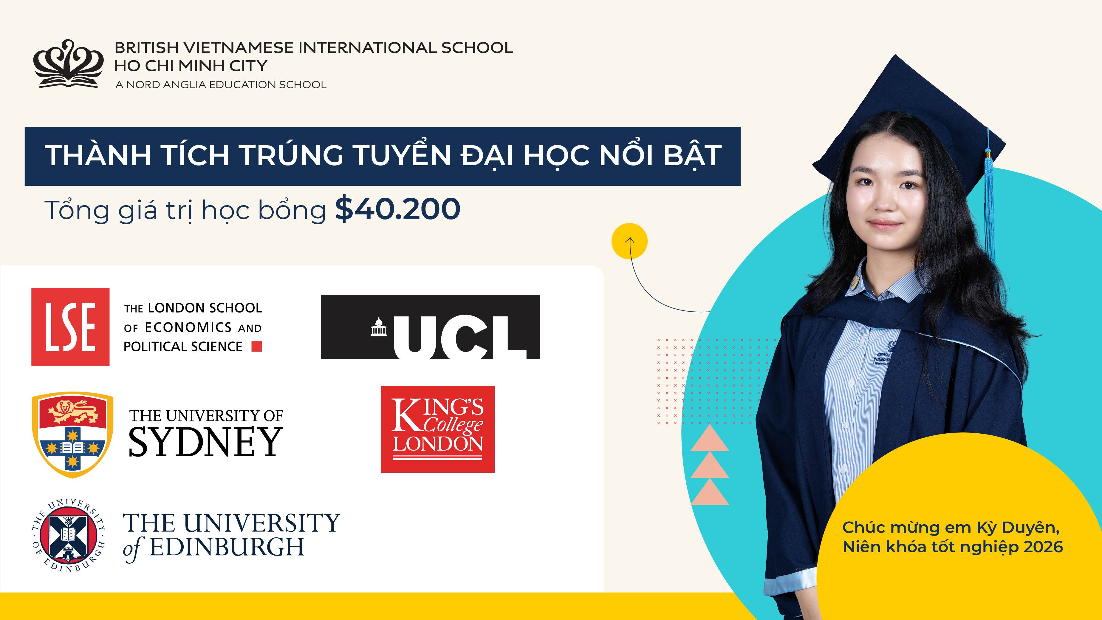 BVIS HCMC Thành tích trúng tuyển nổi bật 2025-2026 - Ky Duyen