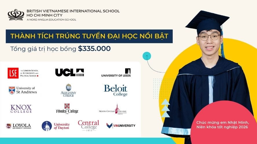 Thành tích nổi bật trong các kỳ thi quốc tế cùng thư mời nhập học của học sinh BVIS