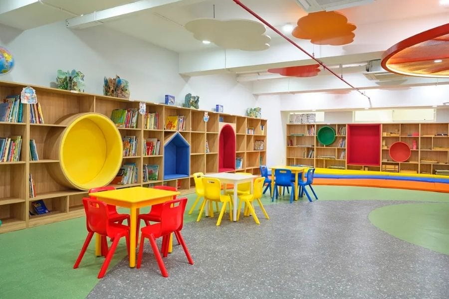 Không gian vui chơi và đọc sách tại Trường Mầm non Việt Úc