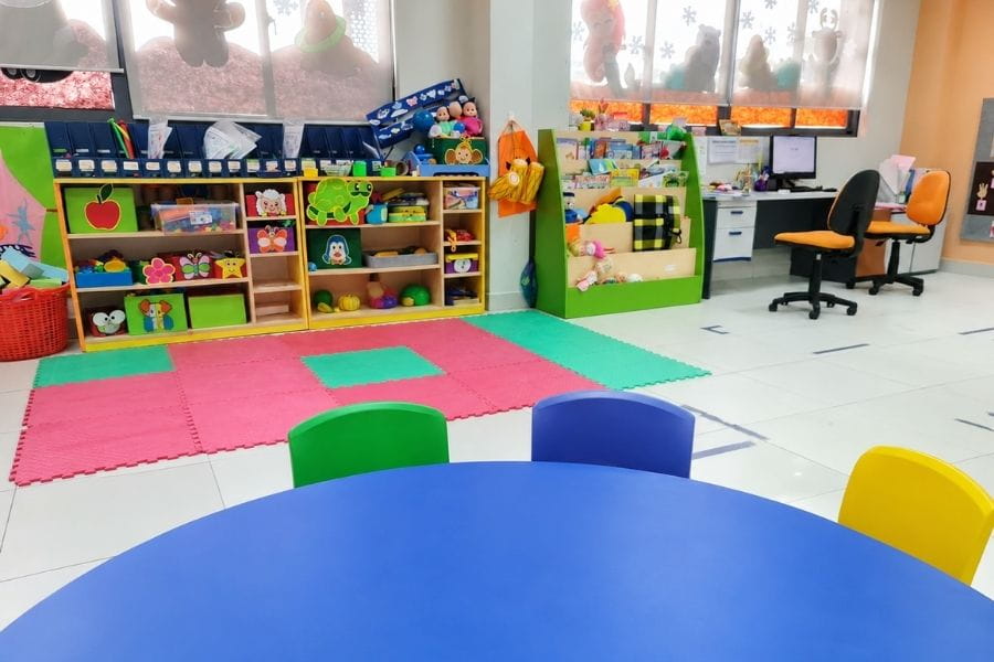 Không gian lớp học Mầm non Trường Quốc tế Singapore SIS với khu vực học tập và vui chơi cho trẻ