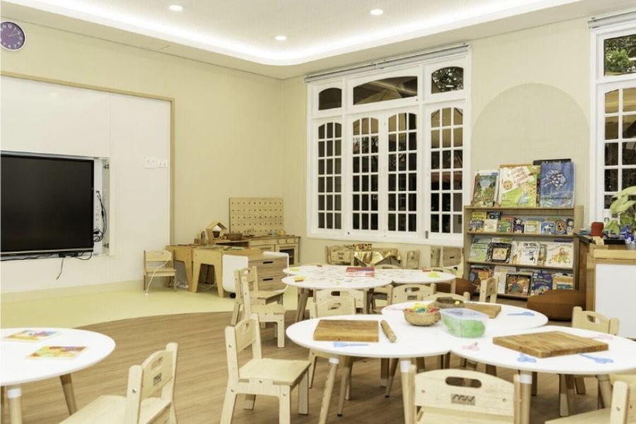 Không gian lớp học Mầm non tại Trường Quốc tế Châu Âu EIS với khu vực học tập