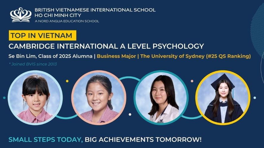 Lim Se Bin tốt nghiệp BVIS TP.HCM với thành tích A Level xuất sắc