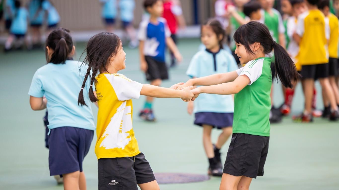 BVIS students in the playground