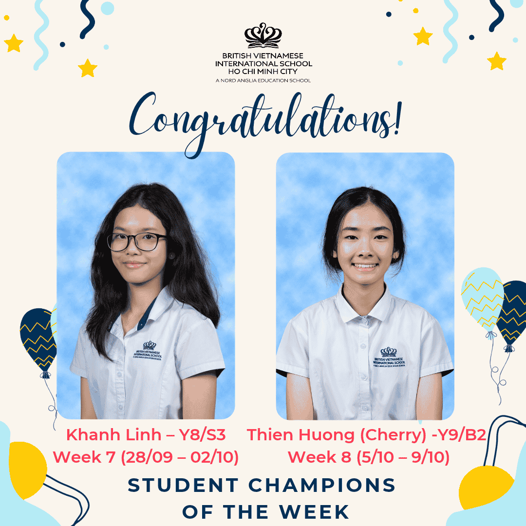 BVIS HCMC Champions of the week