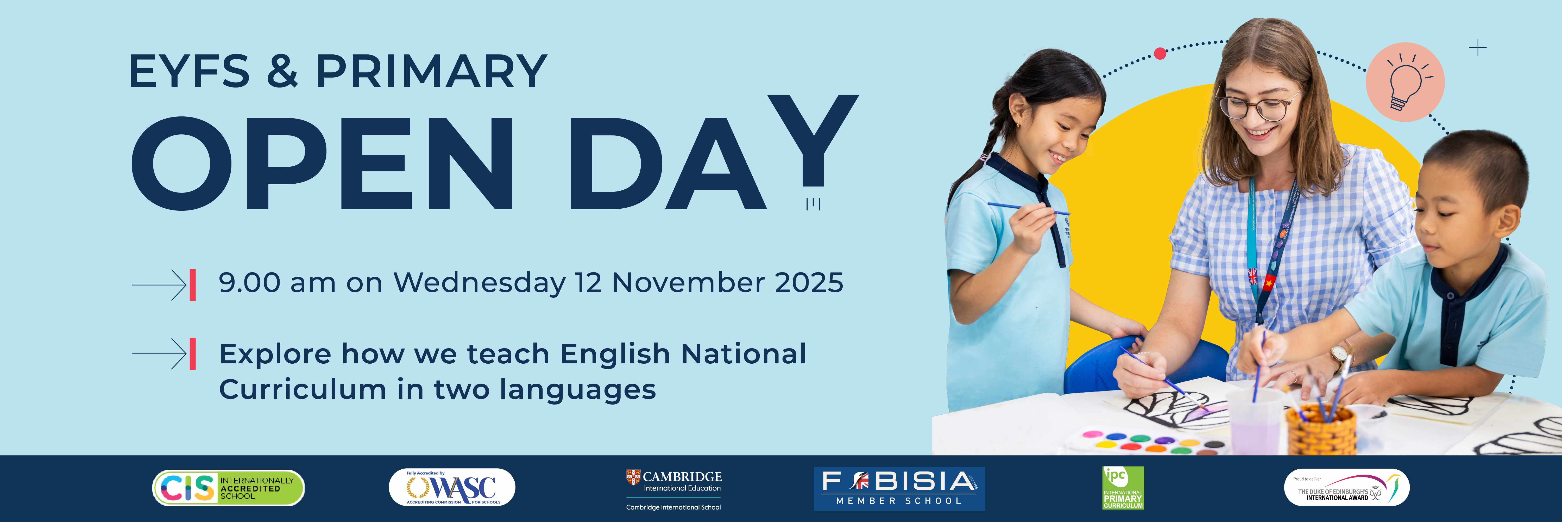 Open Day | BVIS HCMC| Nord Anglia - Content Page Header - Primary Open Day