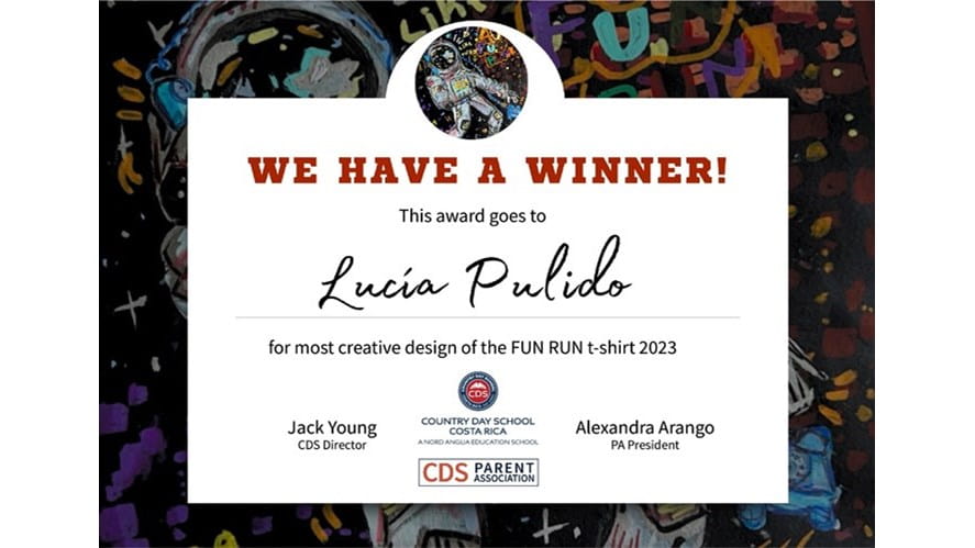 Fun Run 2023 tshirt winner