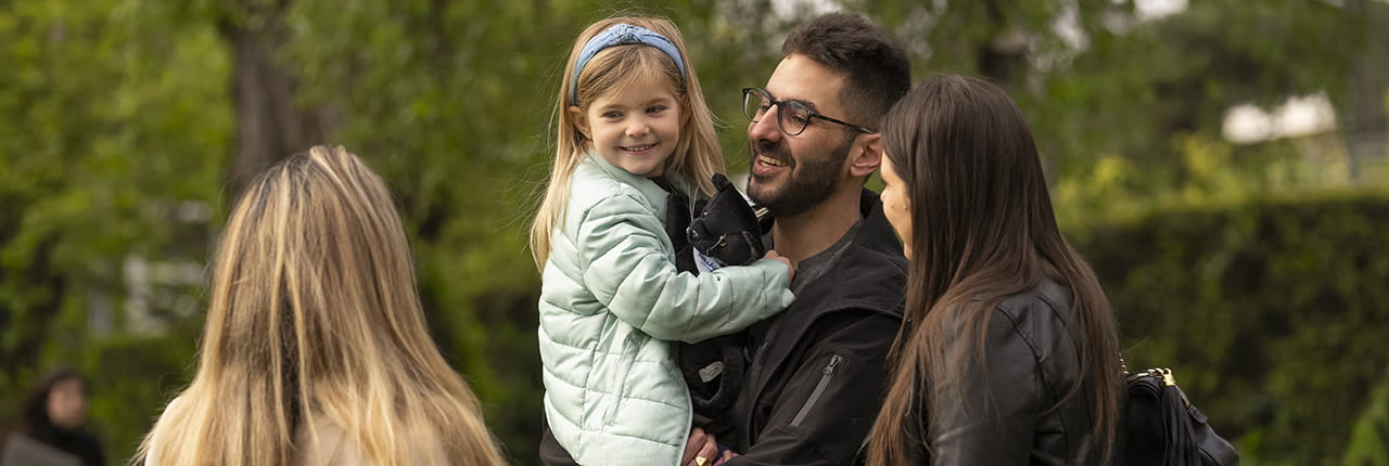 Family is welcomed by Admissions at Collège du Léman