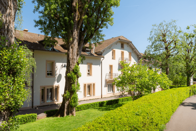 One of CDL’s family-style boarding houses set in green, peaceful surroundings near Lake Geneva.