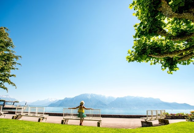 Lady sitting in the park