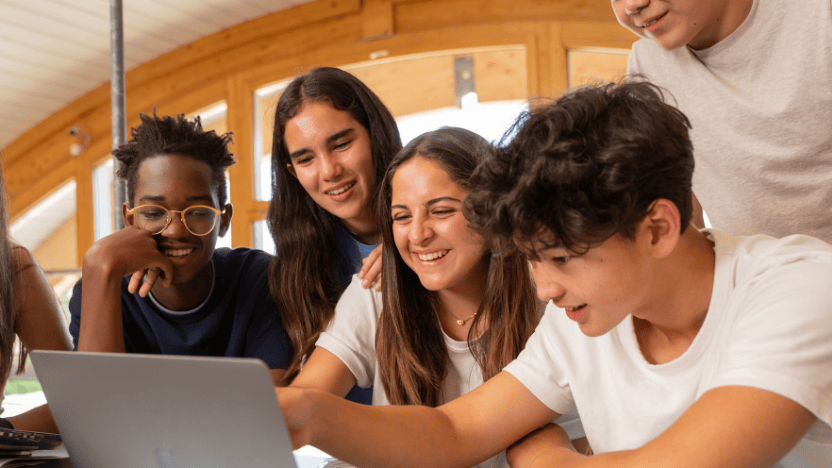 Students learning together