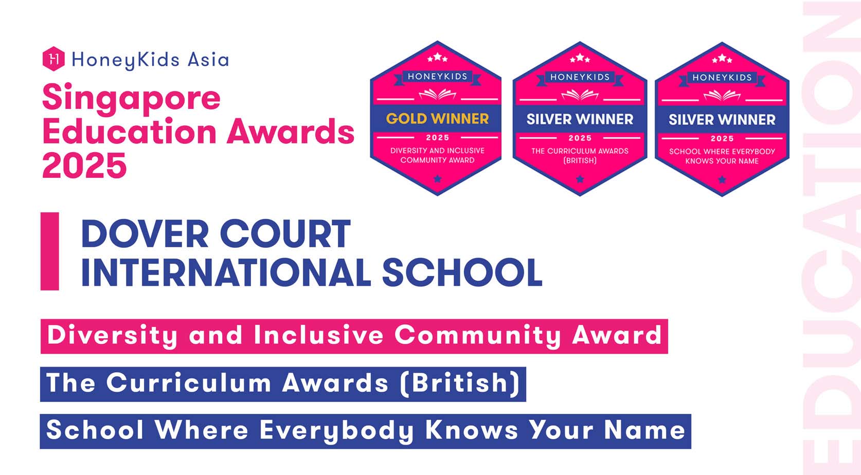 Dover Court International School Celebrates Triple Win at HoneyKids Singapore Education Awards 2025 - Dover Court International School Celebrates Triple Win at HoneyKids Singapore Education Awards 2025