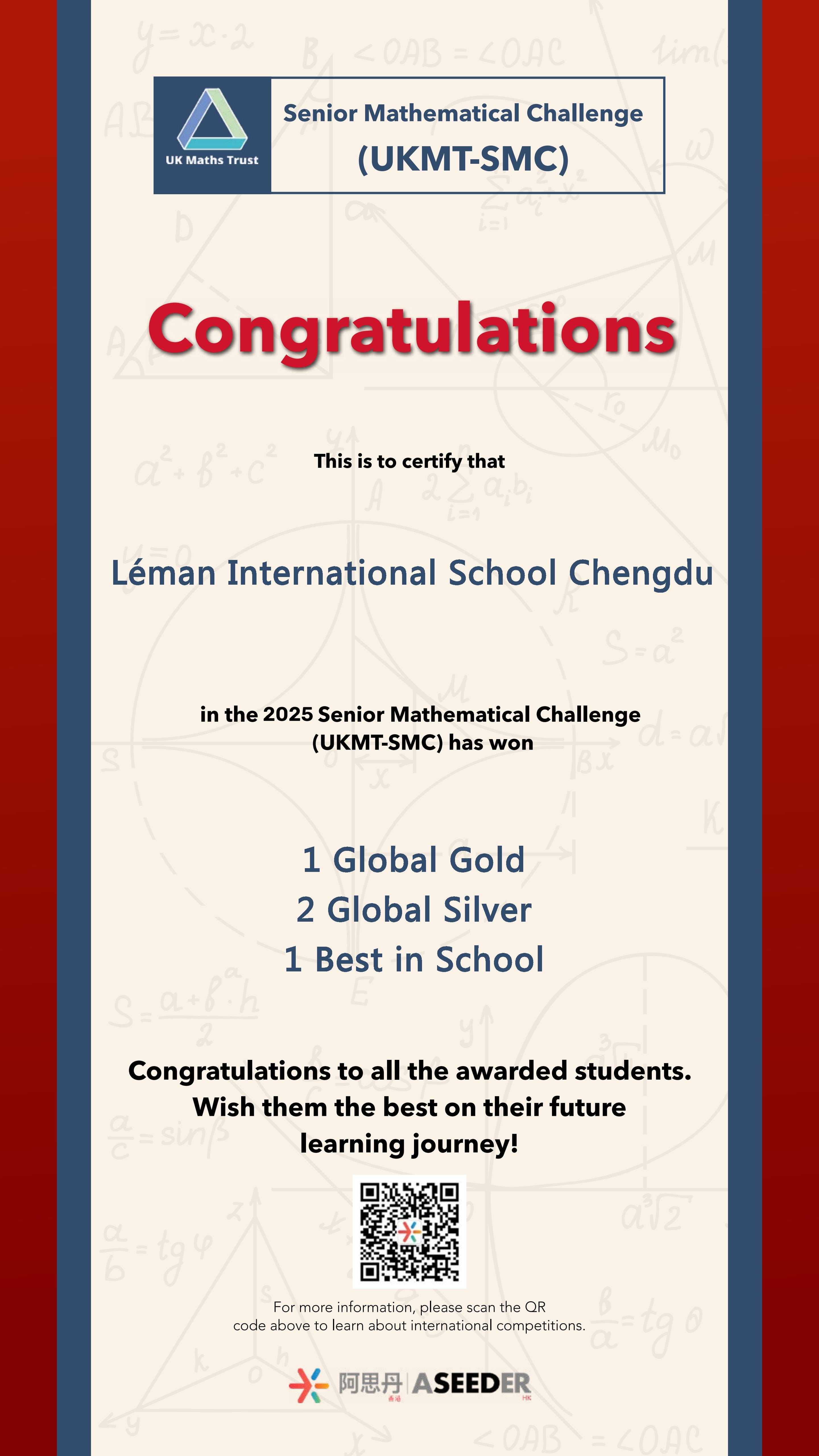 Leman Students Excel in 2025 SMC - Leman Students Excel in 2025 SMC