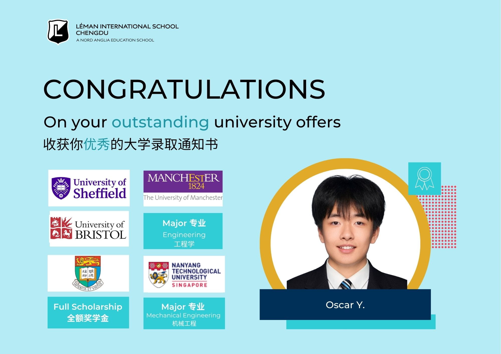 荣耀续写！乐盟学子再获世界名校青睐  - The Success Story Continues