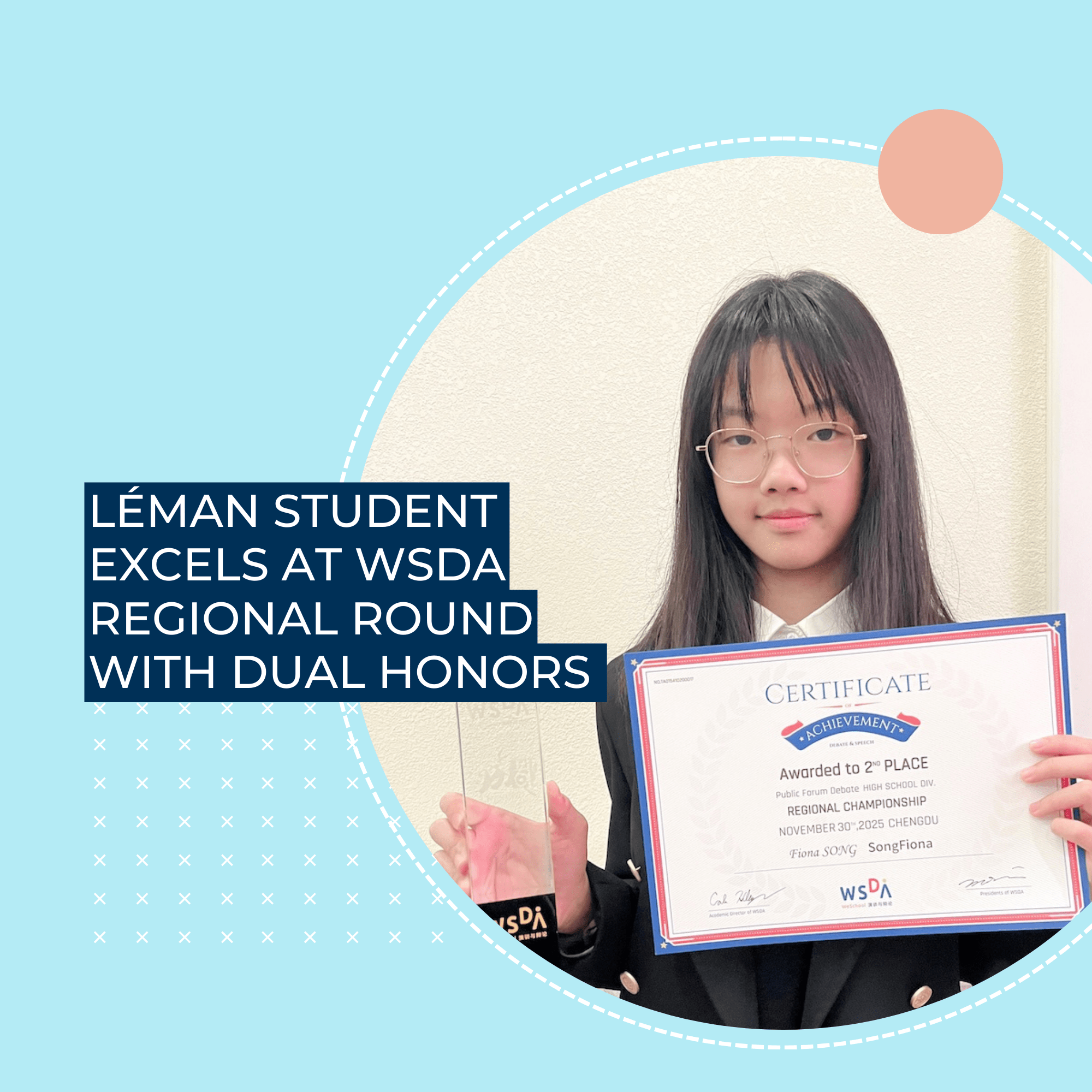 Excels at WSDA Regional Round with Dual Honors - Excels at WSDA Regional Round with Dual Honors