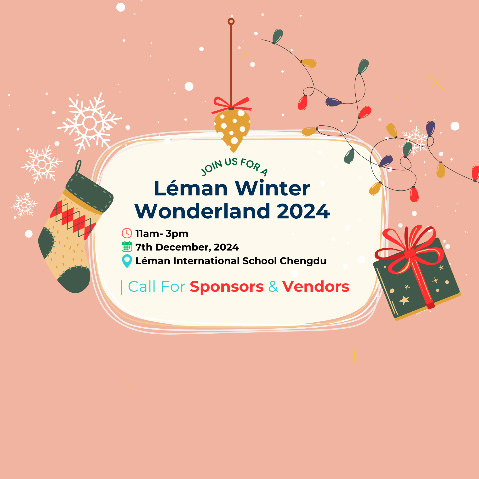 乐盟冬日嘉年华招募赞助商和供应商 - Winter Wonderland Call for Sponsors Vendors