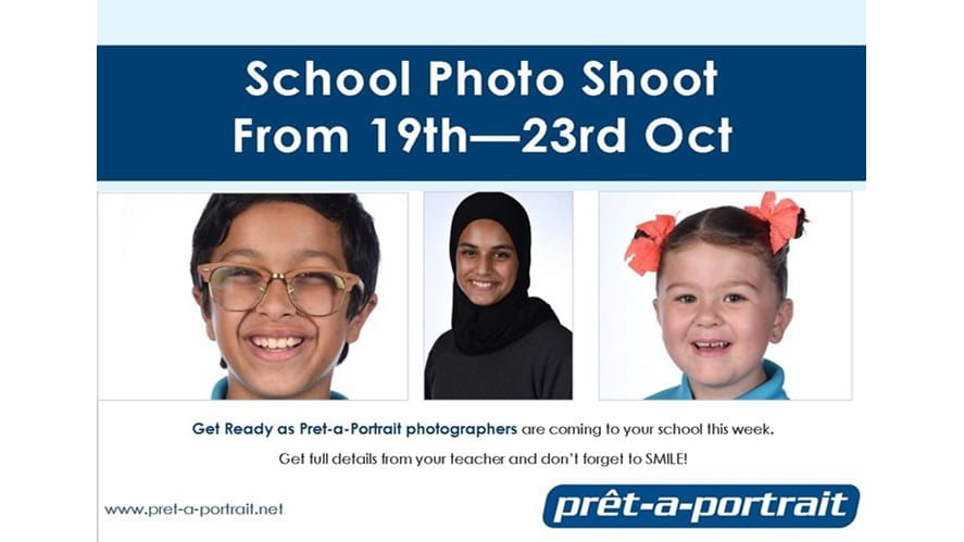 School Photographers Coming Soon  SENT OUT NEXT WEEK