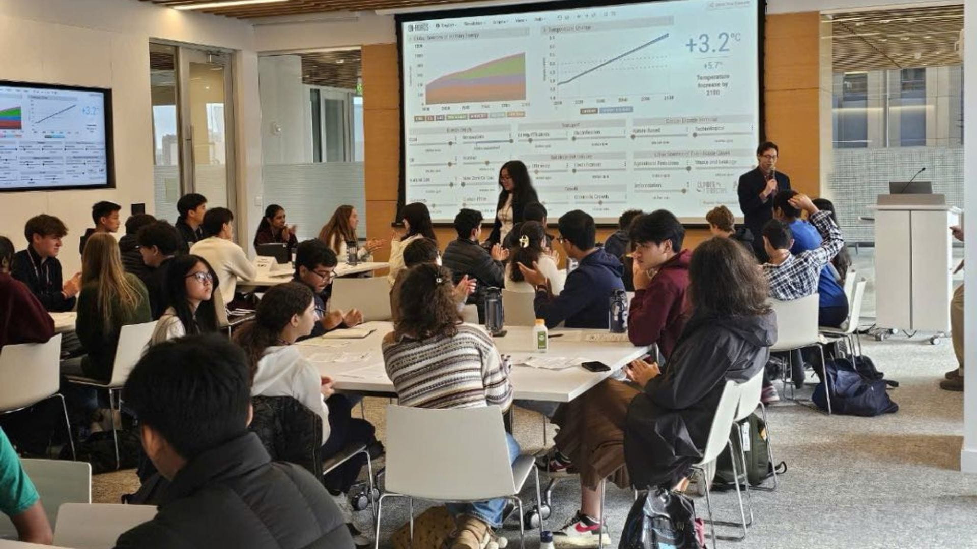 NAIS Manila delegate presenting her ideas at MIT Boston Festival