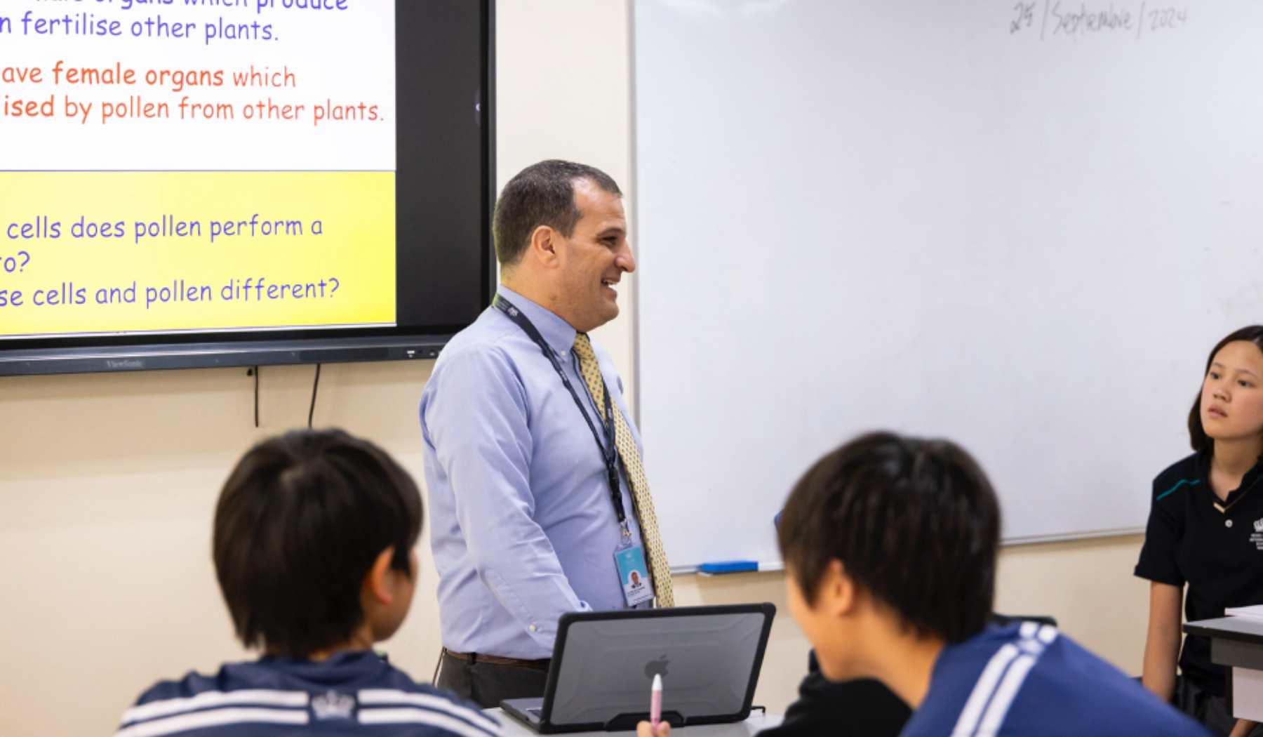 Teacher in a classroom