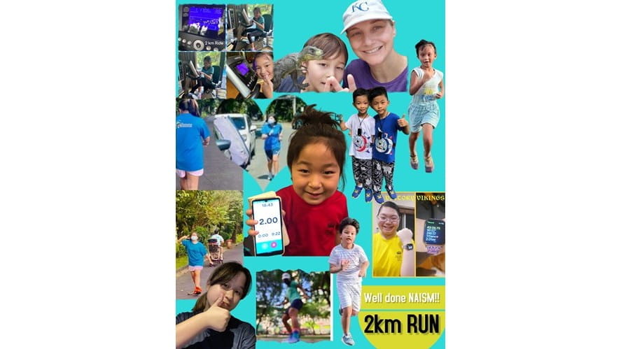 2km run collage