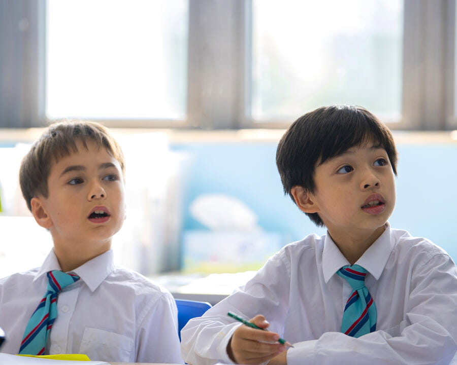 students at elementary school in pudong