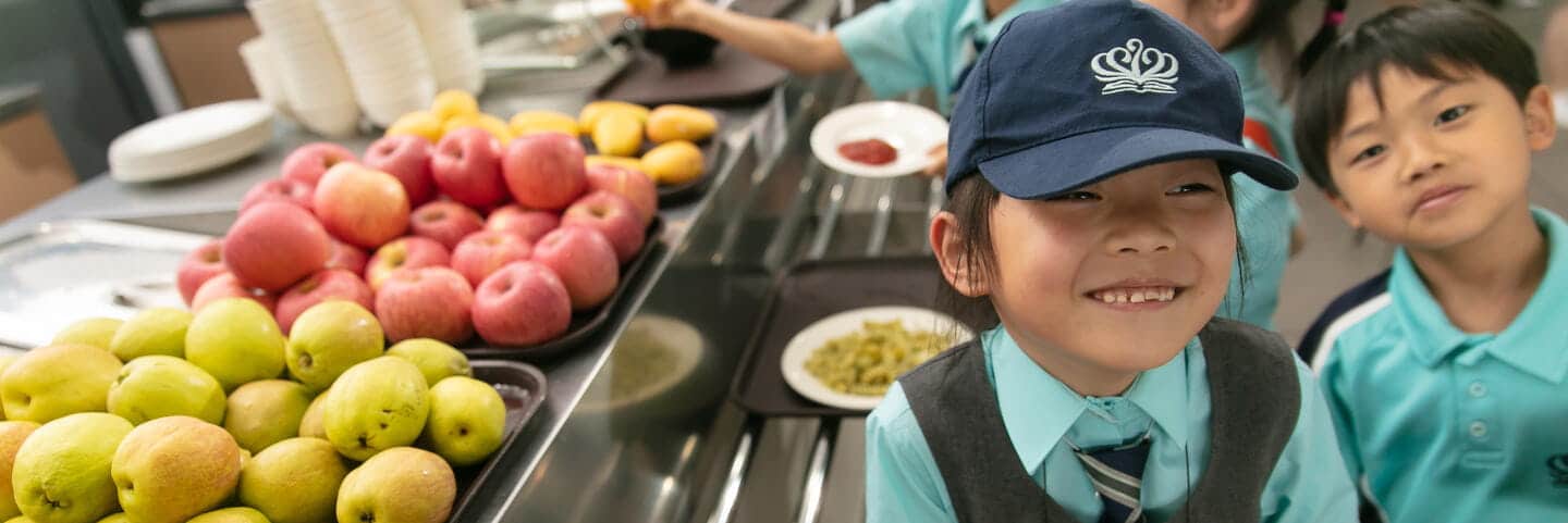 Students at lunch time at NAIS Pudong