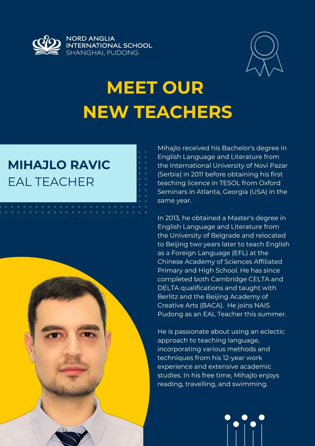 Meet our new teachers - Meet our new teachers