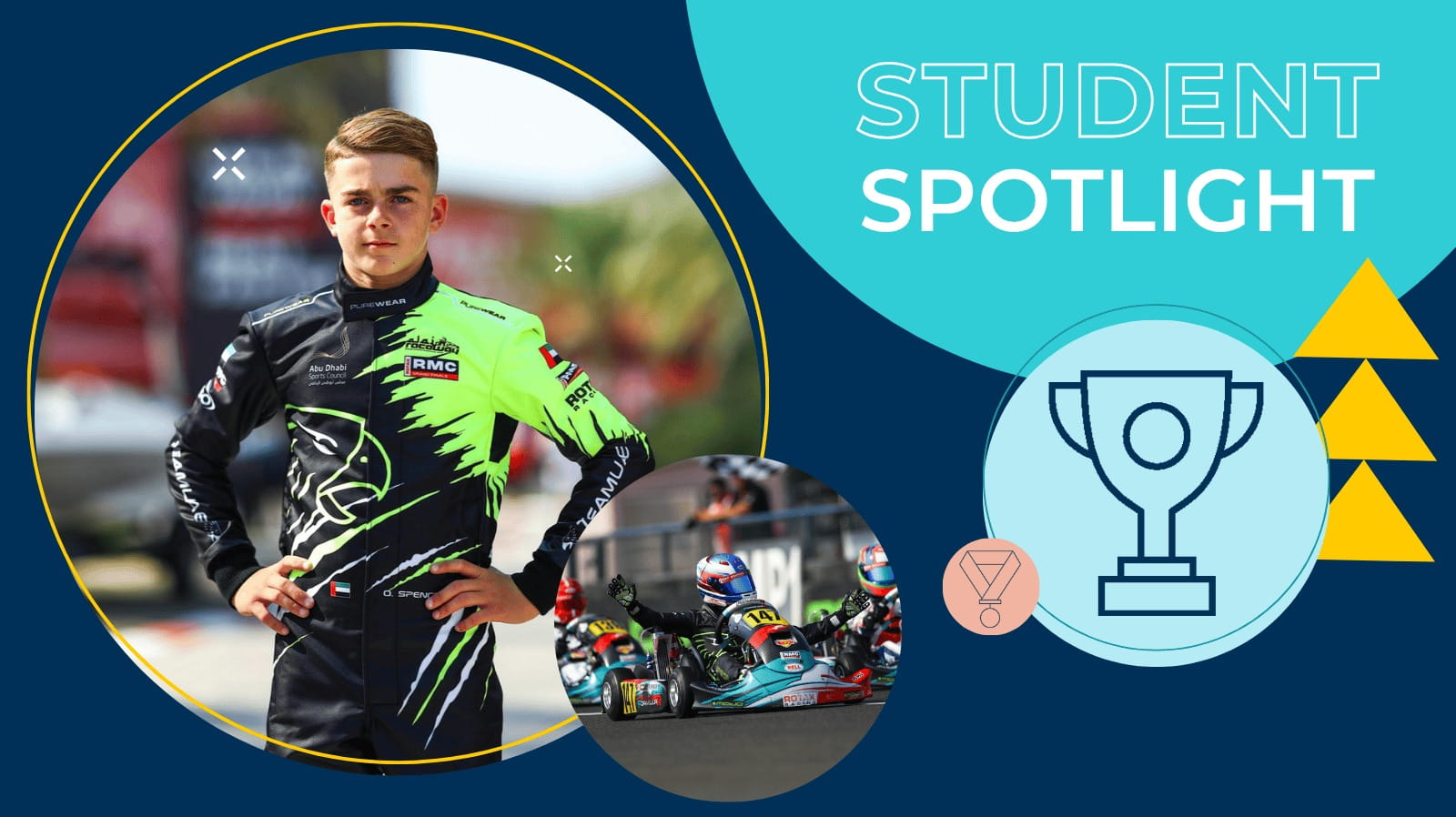 Living the NAS Abu Dhabi 6Cs: Oliver’s Commitment Drives Him to International Karting - Student Spotlight