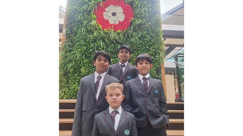 NAS Dubai student group photo at maths super league