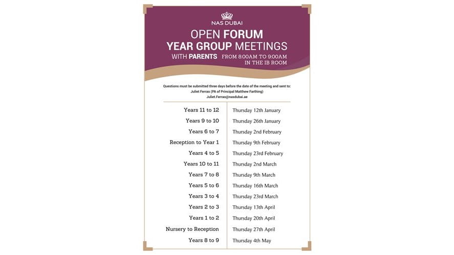Open Forum Year Group Meetings with Parents - open-forum-year-group-meetings-with-parents