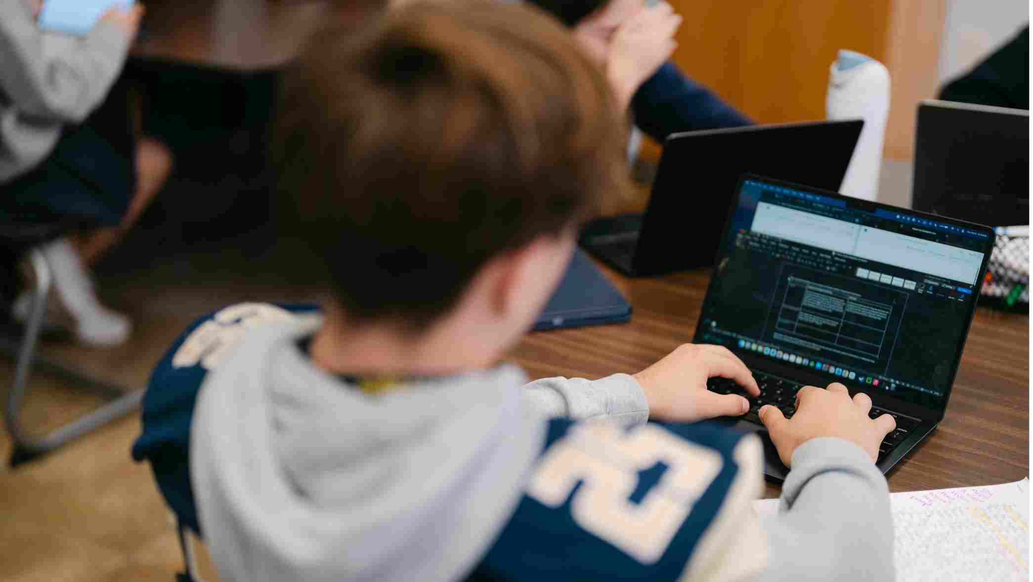 Student Working on laptop