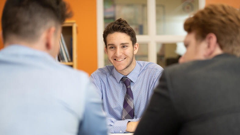 Photograph of Students having a discussion