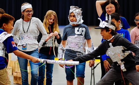 Astro boots inventor Professor Leia Stirling challenges students to create their own wearable technologies - astrobootsinventorprofessorleiastirlingchallengesstudentstocreatetheirownwearabletechnologies