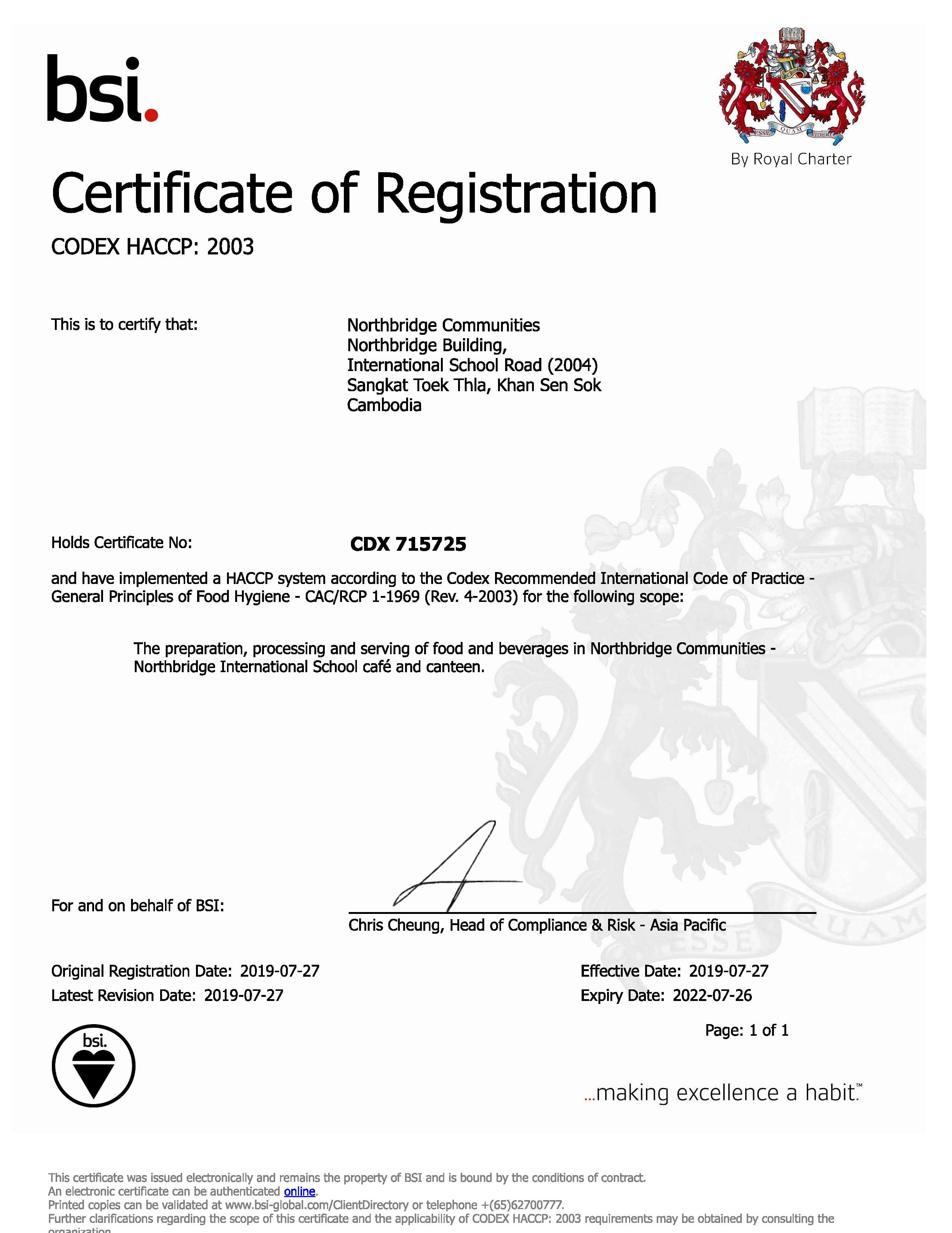 eCertificate  Northbridge Communities CDX 715725page001